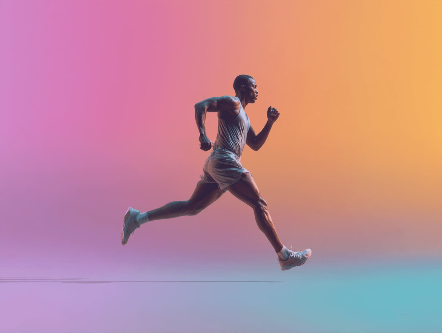 Runner mid-stride